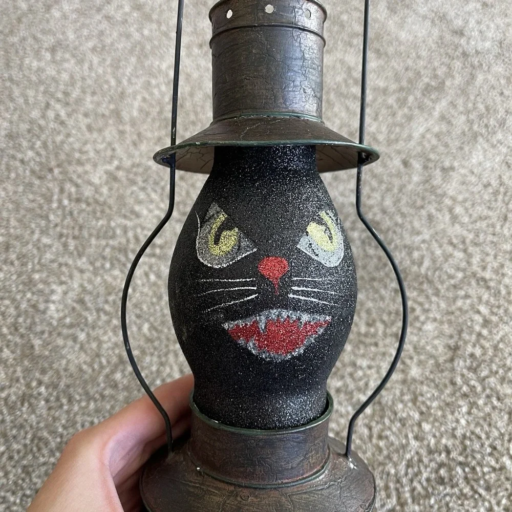 Dept 56 Department 56 Glitterville Halloween Black Cat Spooky Lantern‎